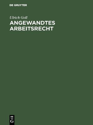 cover image of Angewandtes Arbeitsrecht